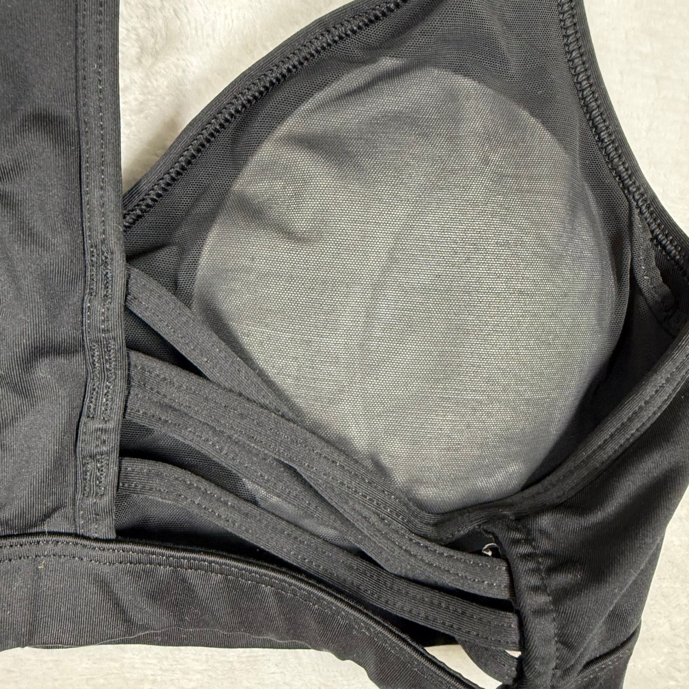 Victoria Sport Womens Black Strappy Racerback Padded Sports Bra Small - Picture 8 of 9